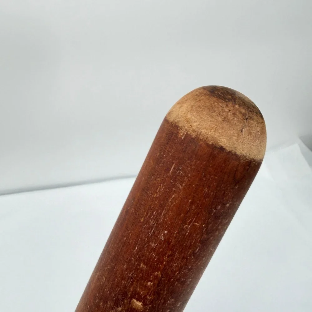 Vintage Primitive Wood Wooden Masher Pestle Grinder Kitchen Tool 10.5